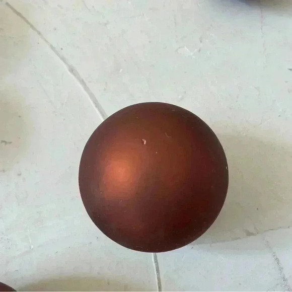 BROWN COFFEE RED MATTE IN GLASS CHRISTMAS ORNAMENT DECORATION 13 PCS - Picture 2 of 9